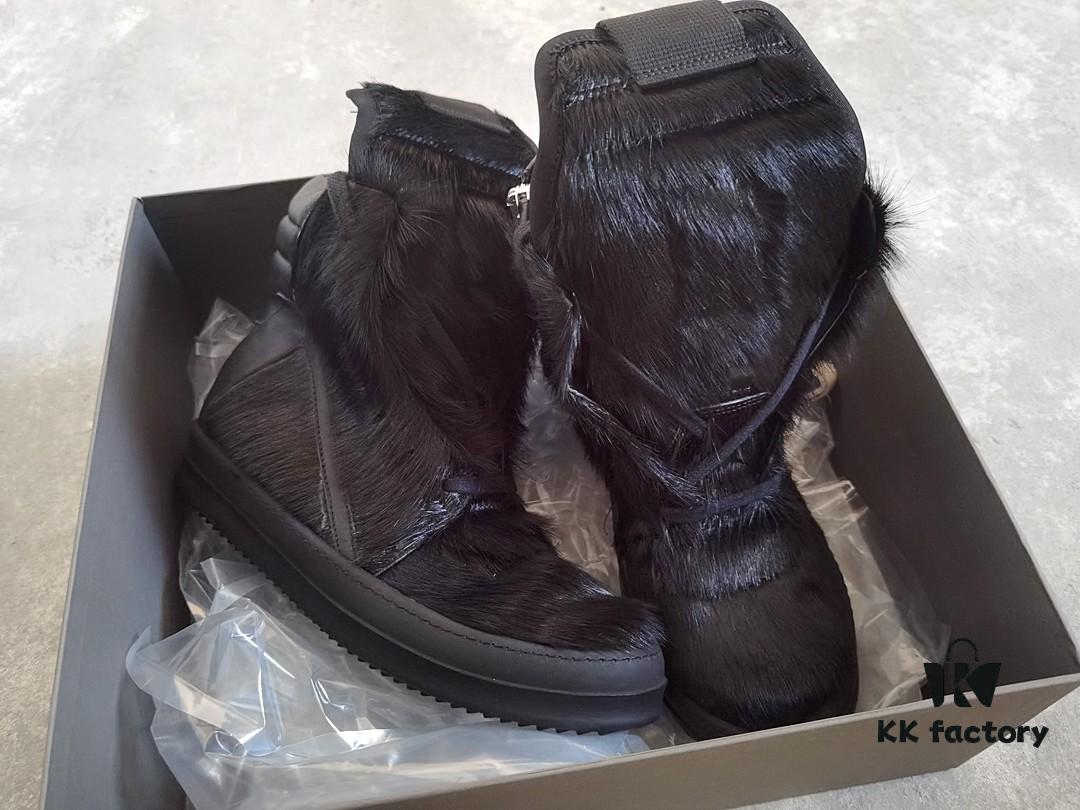 6930ef756e68136f4d9b387e Rick Owens Black Horsehair Inverted Triangle Design