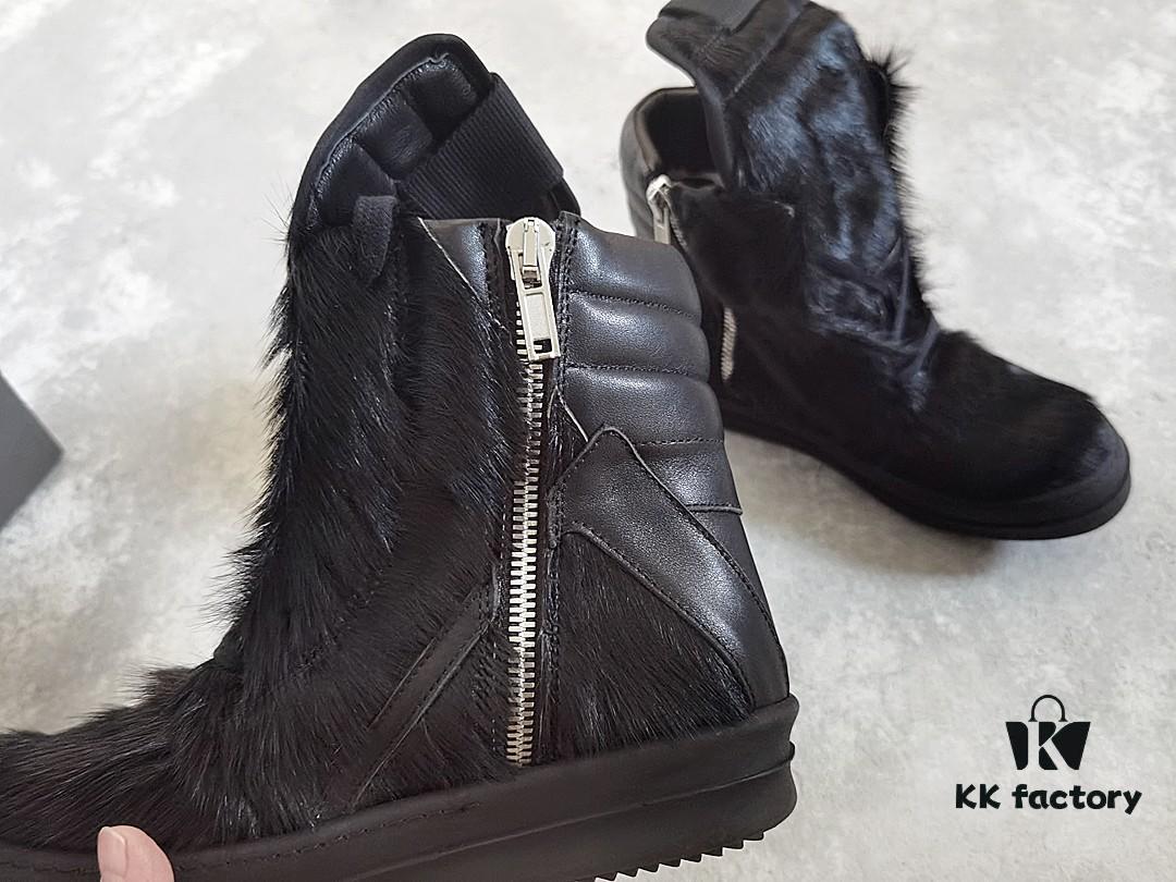 6930ef766e68136f4d9b3880 Rick Owens Black Horsehair Inverted Triangle Design