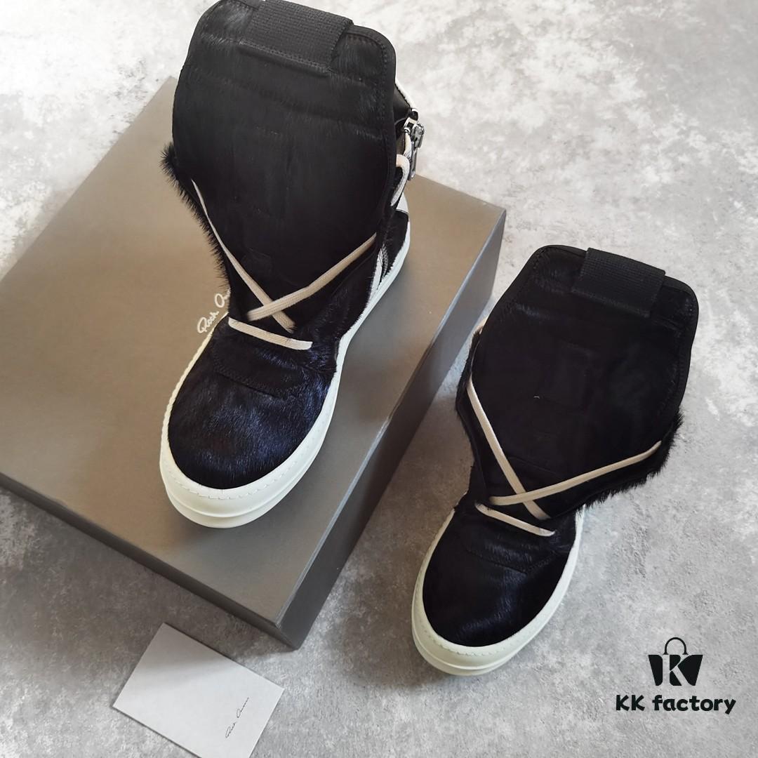 6930ef836e68136f4d9b3893 Rick Owens White Inverted Triangle Black Horse Hair