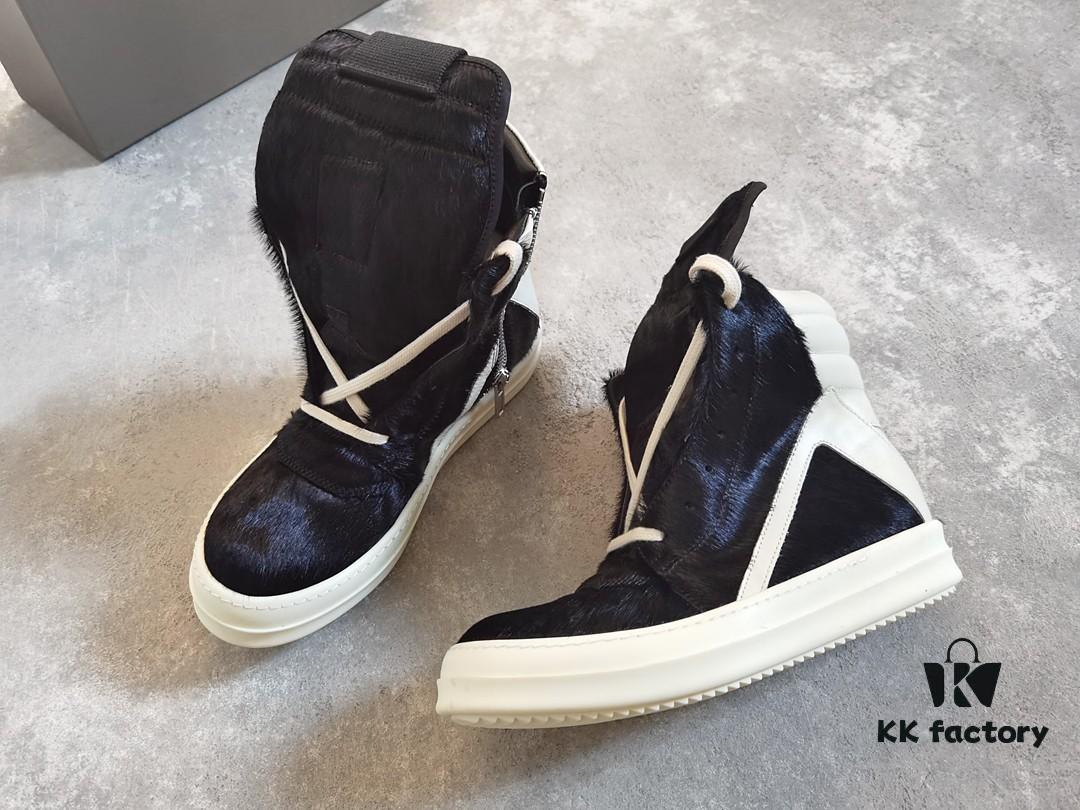 6930ef836e68136f4d9b3894 Rick Owens White Inverted Triangle Black Horse Hair