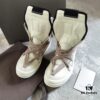 Rick Owens All-White Lace-Up Reverse Triangle