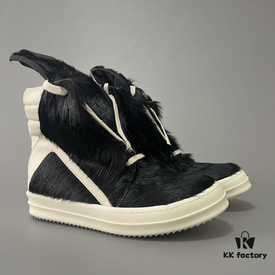 6930ef986e68136f4d9b38b0 Rick Owens Horsehair Black and White Inverted Triangle