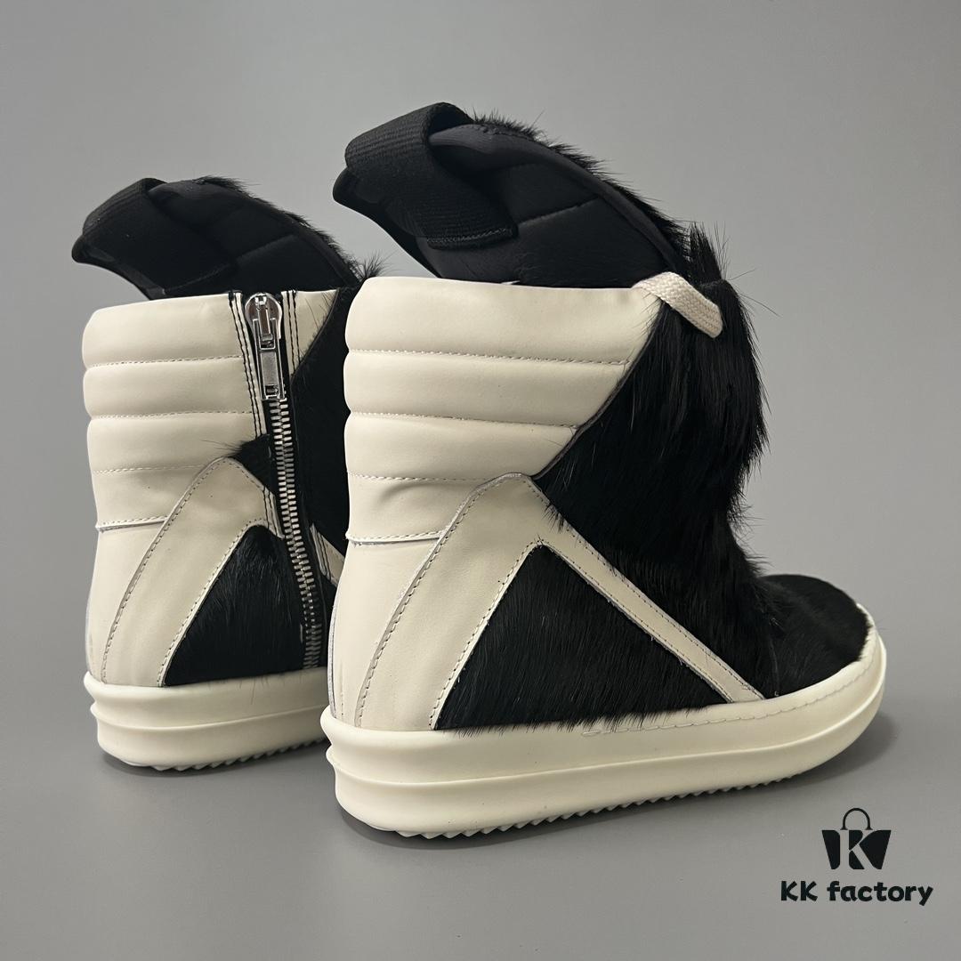 6930ef996e68136f4d9b38b1 Rick Owens Horsehair Black and White Inverted Triangle