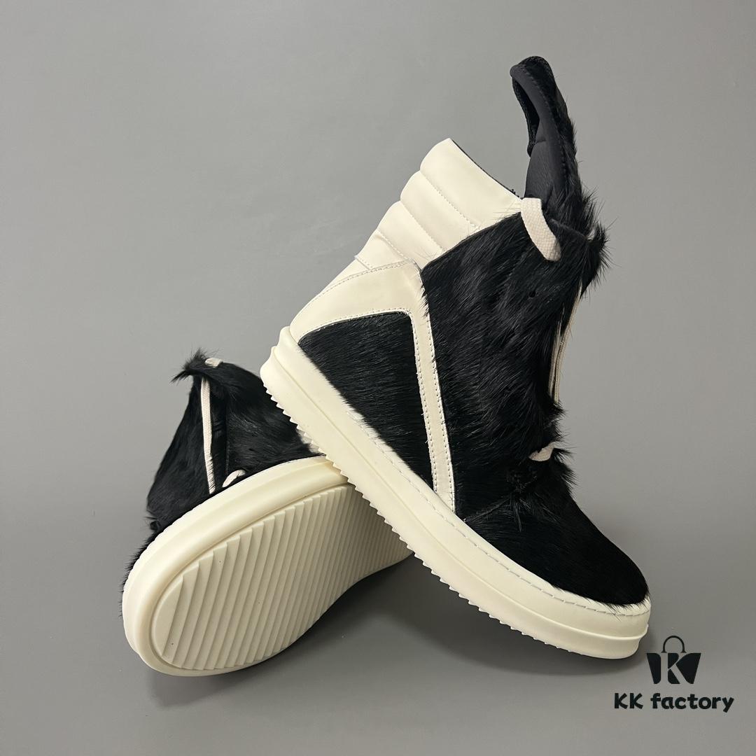 6930ef9b6e68136f4d9b38b4 Rick Owens Horsehair Black and White Inverted Triangle