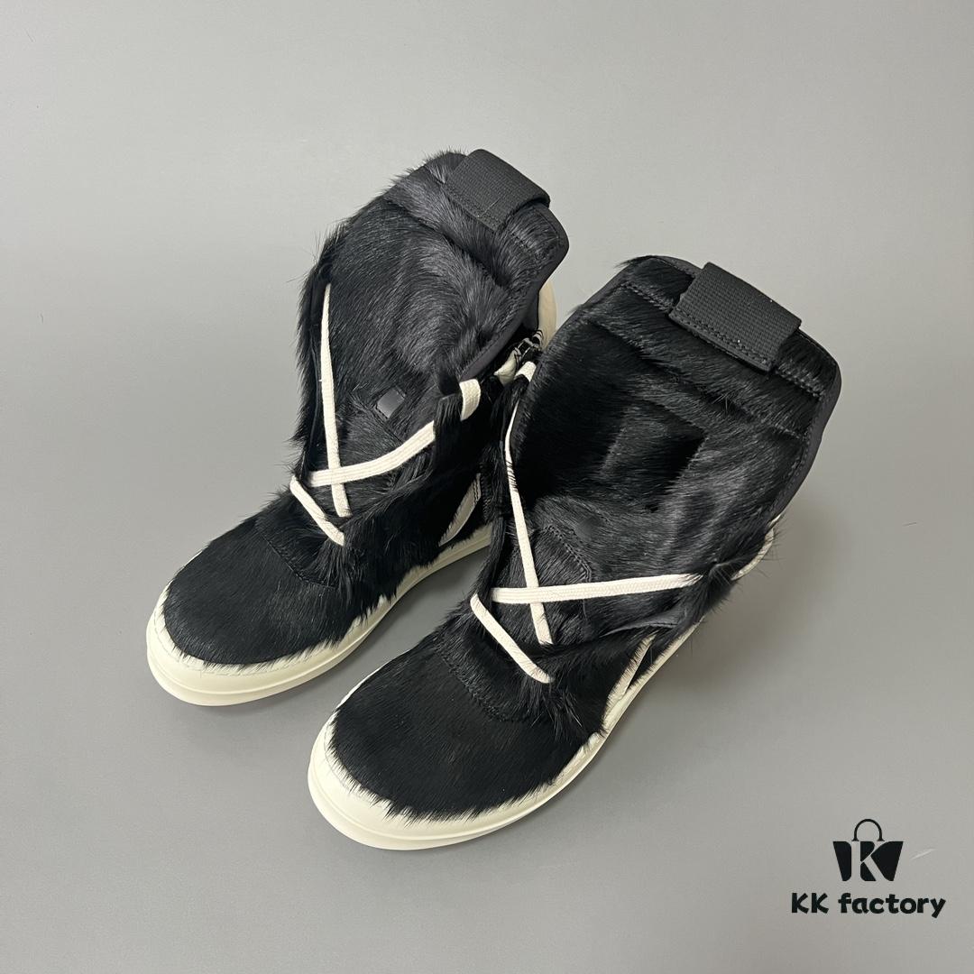 6930ef9c6e68136f4d9b38b5 Rick Owens Horsehair Black and White Inverted Triangle