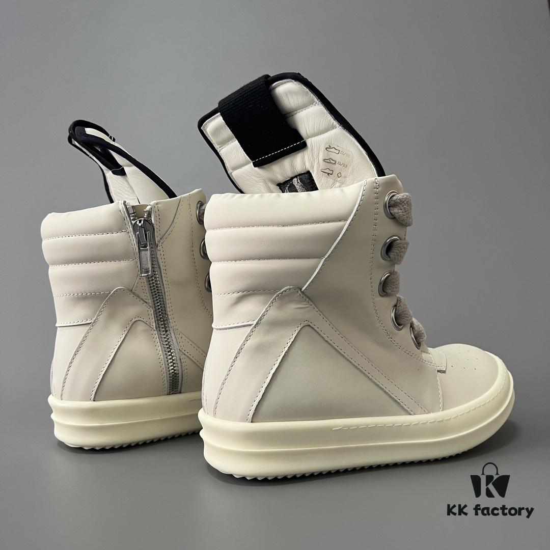 Rick Owens White Inverted Triangle Chunky Sole Shoes