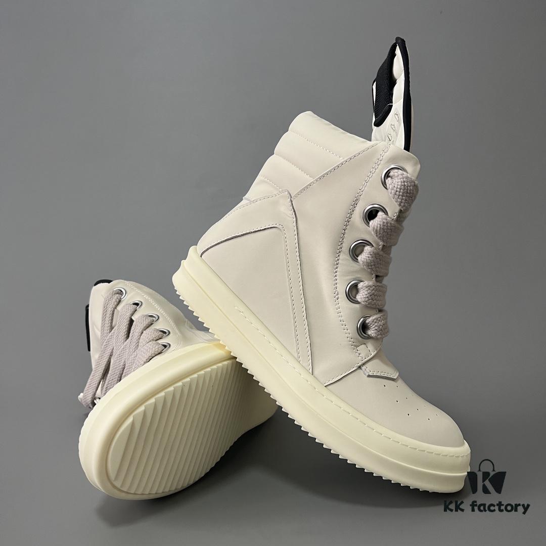 Rick Owens White Inverted Triangle Chunky Sole Shoes