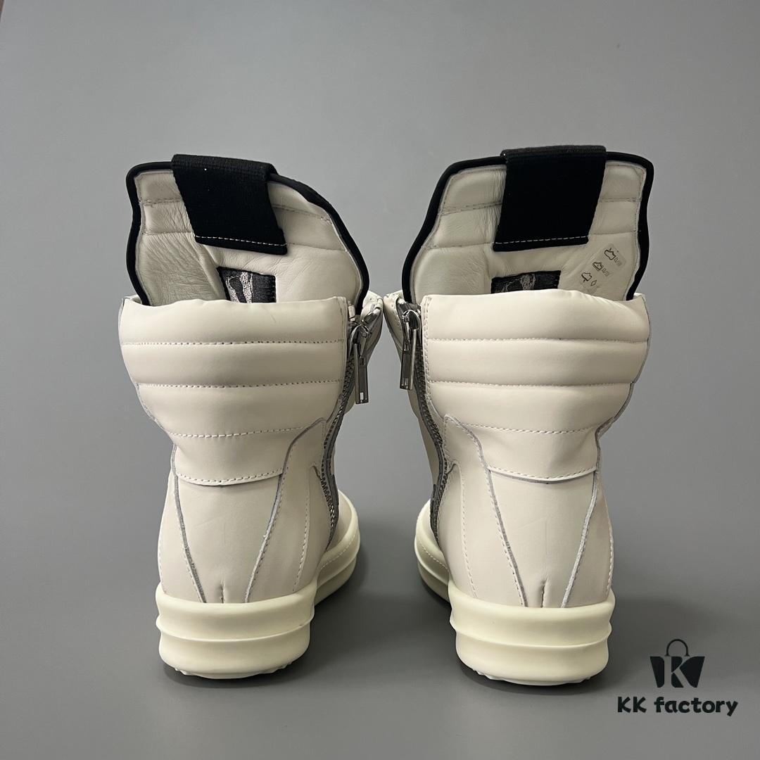 Rick Owens White Inverted Triangle Chunky Sole Shoes
