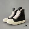 6930efac6e68136f4d9b38cc Rick Owens 2022 New Arrival Chunky Lace Series - Mainline Black High-Top Leather Lace-Up Shoes