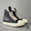 6930efac6e68136f4d9b38cd Rick Owens 2022 New Arrival Chunky Lace Series - Mainline Black High-Top Leather Lace-Up Shoes