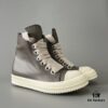 Rick Owens 2022 New Chunky Lace Series - Mainline Gray High-Top Leather Lace-Up Shoes