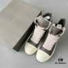 Rick Owens 2022 New Chunky Lace Series - Mainline Gray High-Top Leather Lace-Up Shoes