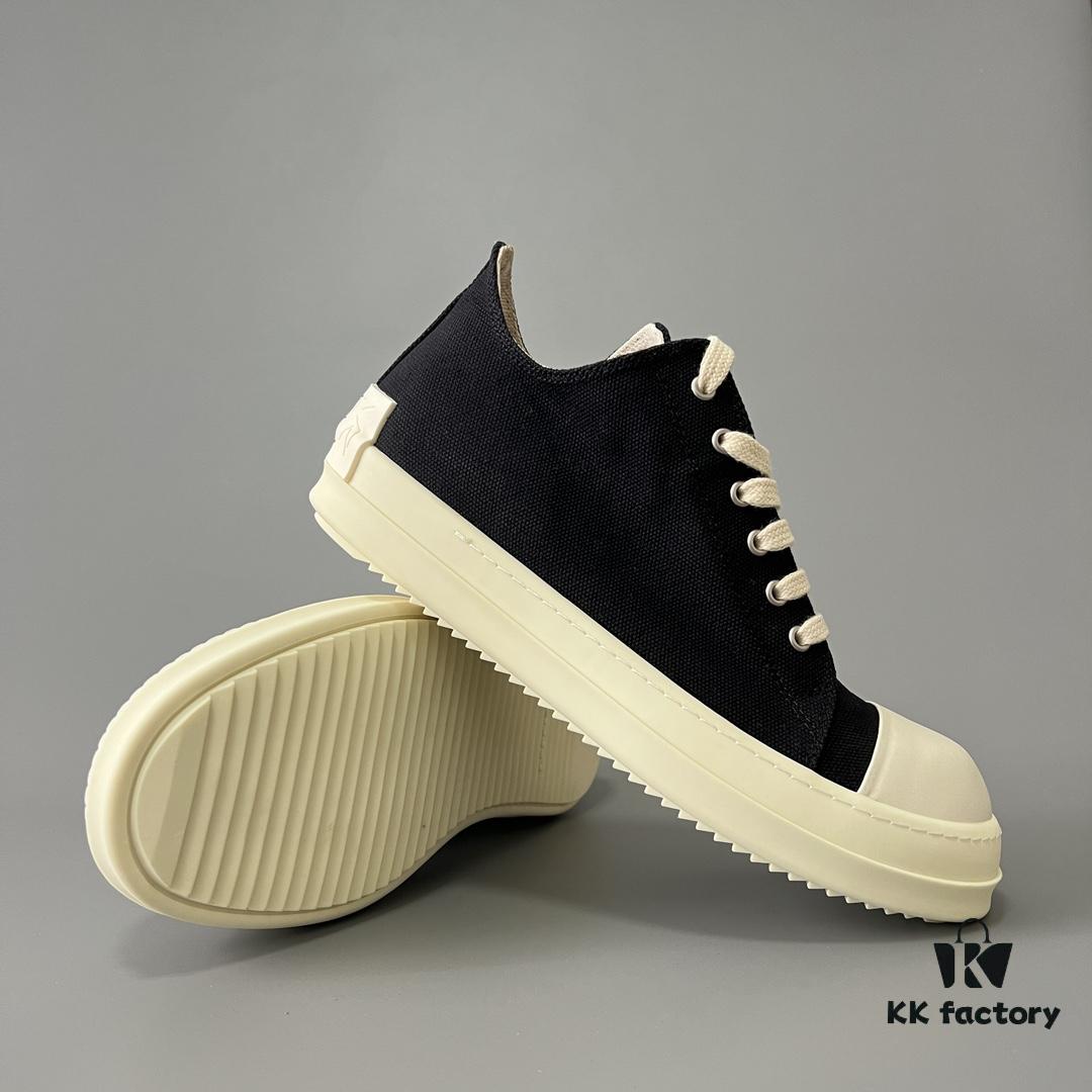 6930efc16e68136f4d9b38e9 Rick Owens DRKSHDW Classic Canvas Low-top Lace-up with Back Tab