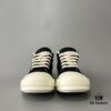 6930efc26e68136f4d9b38eb Rick Owens DRKSHDW Classic Canvas Low-top Lace-up Sneakers with White Tips