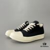 6930efc26e68136f4d9b38ec Rick Owens DRKSHDW Classic Canvas Low-top Lace-up Sneakers with White Tips