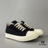6930efc36e68136f4d9b38ed Rick Owens DRKSHDW Classic Canvas Low-top Lace-up Sneakers with White Tips