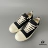 6930efc96e68136f4d9b38f2 Rick Owens DRKSHDW Classic Canvas Low-top Lace-up Sneakers with White Tips