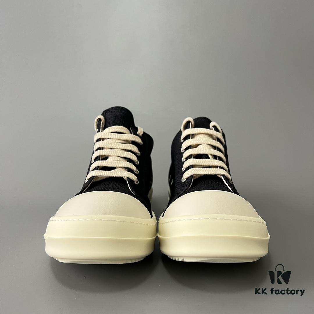 6930efc96e68136f4d9b38f3 Rick Owens DRKSHDW Classic Canvas Low-top Lace-up with Back Tab