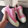6930efdd6e68136f4d9b390a Rick Owens DRKSHDW Pink Canvas Low-top Lace-up Sneakers with Heel Logo