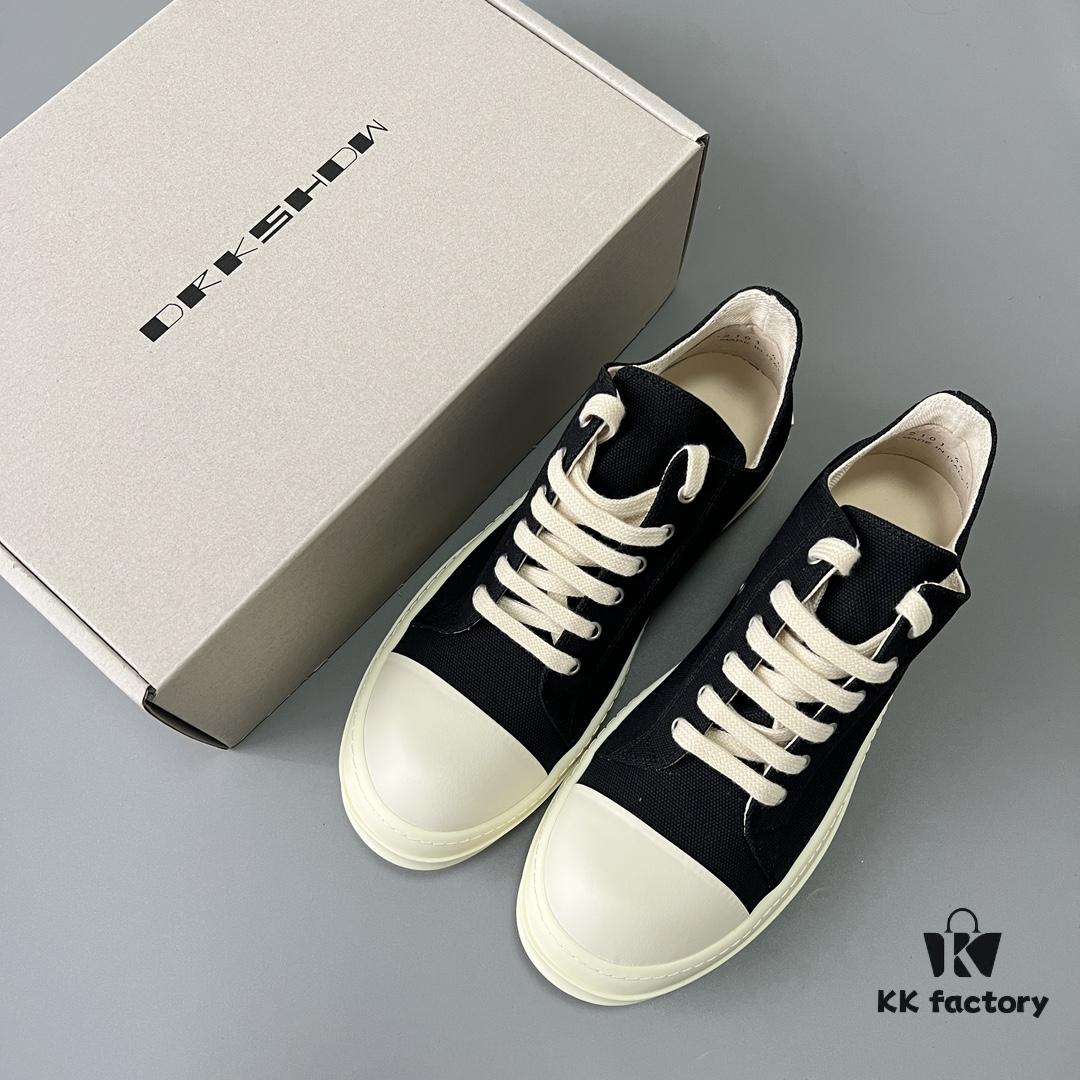 6930efe16e68136f4d9b3912 Rick Owens DRKSHDW Classic Canvas Low-top Lace-up with Back Tab