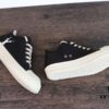 6930efe46e68136f4d9b3915 Rick Owens DRKSHDW Textured Low-Top Lace-Up with Logo Print (Note: Logo Only on Right Foot)