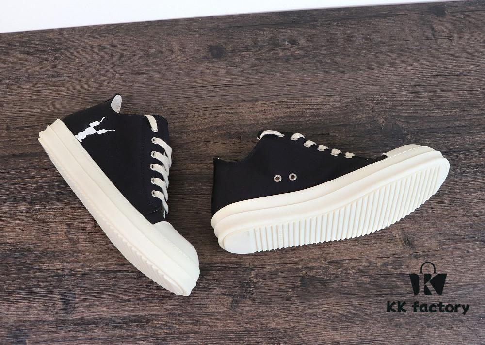 6930efe46e68136f4d9b3915 Rick Owens DRKSHDW Textured Low-Top Lace-Up with Logo Print (Note: Logo Only on Right Foot)
