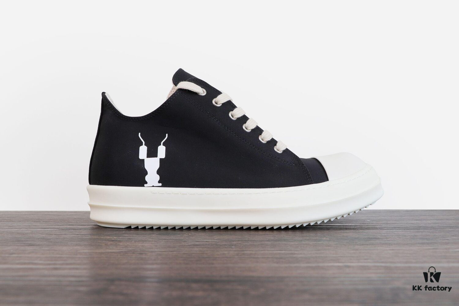 6930efe56e68136f4d9b3917 Rick Owens DRKSHDW Textured Low-Top Lace-Up with Logo Print (Note: Logo Only on Right Foot)
