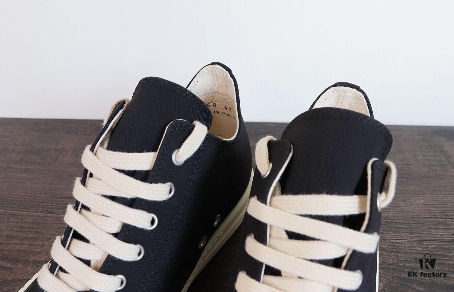 6930efe66e68136f4d9b391a Rick Owens DRKSHDW Textured Low-Top Lace-Up with Logo Print (Note: Logo Only on Right Foot)