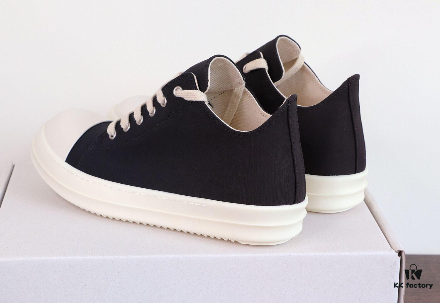 6930efe76e68136f4d9b391b Rick Owens DRKSHDW Textured Low-Top Lace-Up with Logo Print (Note: Logo Only on Right Foot)