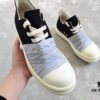 6930efea6e68136f4d9b391f Rick Owens DRKSHDW Low-Top Canvas Gray Pleated Shoes