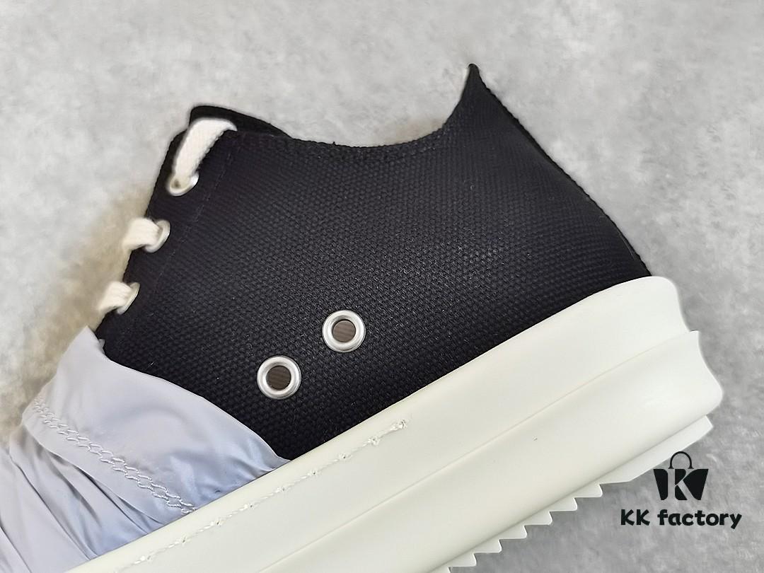 6930efea6e68136f4d9b3921 Rick Owens DRKSHDW Low-Top Canvas Gray Pleated Shoes