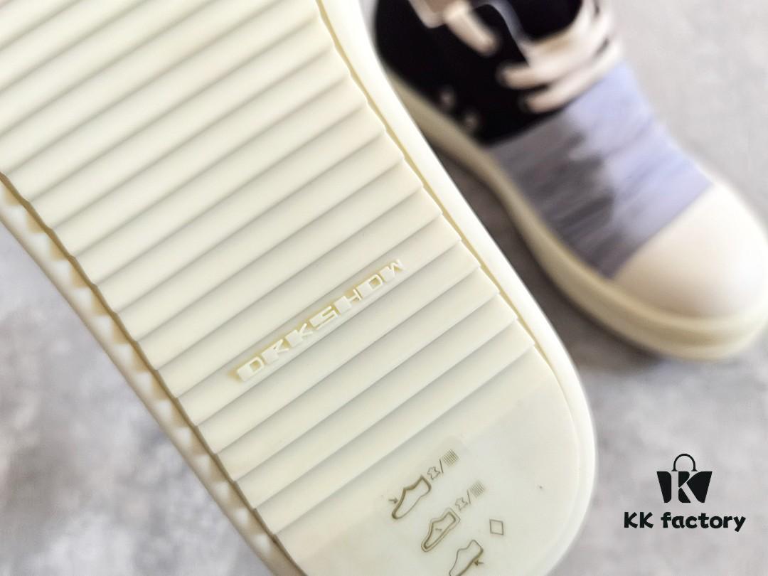 6930efec6e68136f4d9b3923 Rick Owens DRKSHDW Low-Top Canvas Gray Pleated Shoes