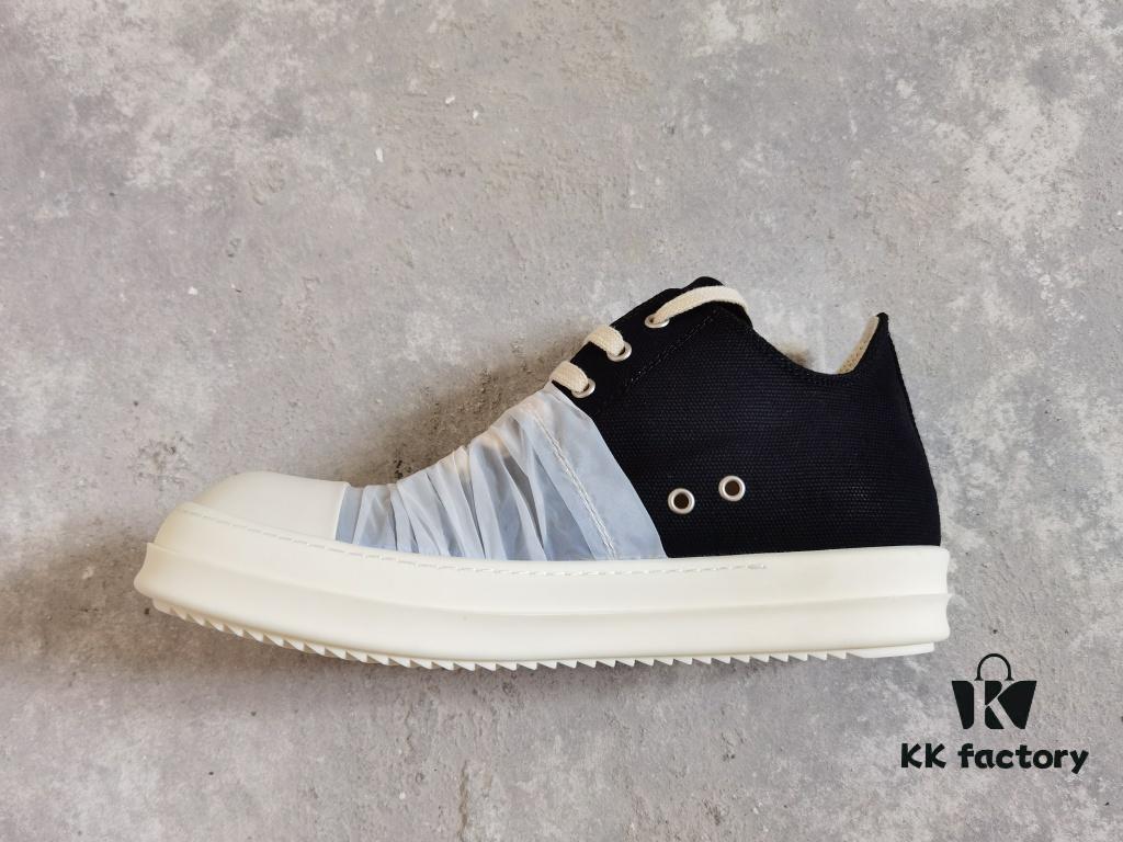 6930eff66e68136f4d9b392f Rick Owens DRKSHDW High-Top Canvas White Crinkle