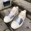 Rick Owens DRKSHDW Low-top Canvas Silver Pleated