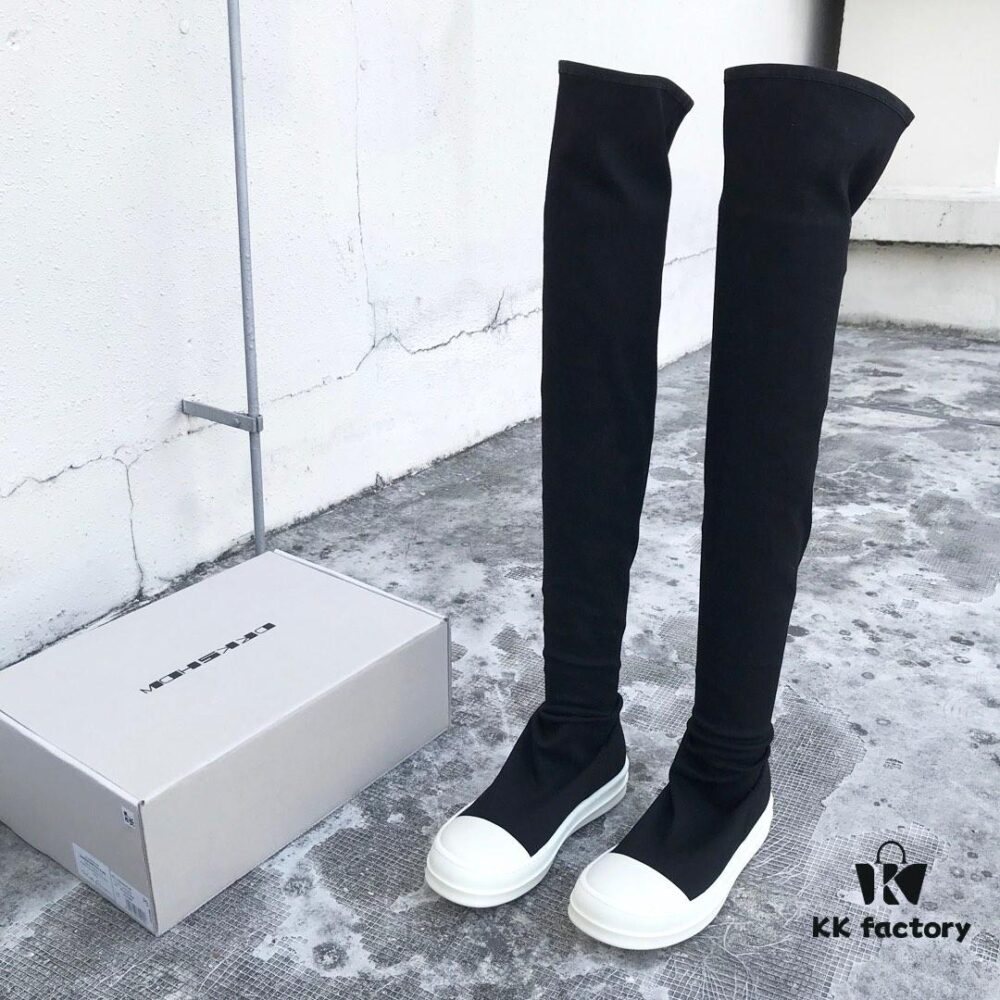 6930f00a6e68136f4d9b3945 Rick Owens DRKSHDW Elastic Canvas Over-the-Knee Boots