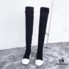 6930f00e6e68136f4d9b3948 Rick Owens DRKSHDW Elastic Canvas Over-the-Knee Boots