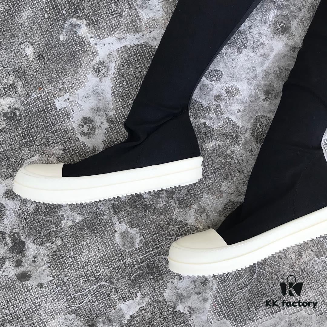 6930f00f6e68136f4d9b394b Rick Owens DRKSHDW Elastic Canvas Over-the-Knee Boots