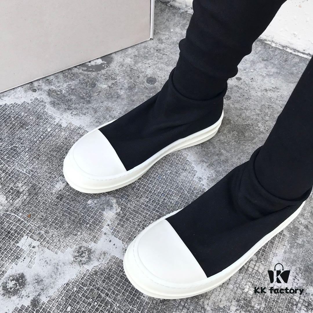 6930f0116e68136f4d9b394e Rick Owens DRKSHDW Elastic Canvas Over-the-Knee Boots