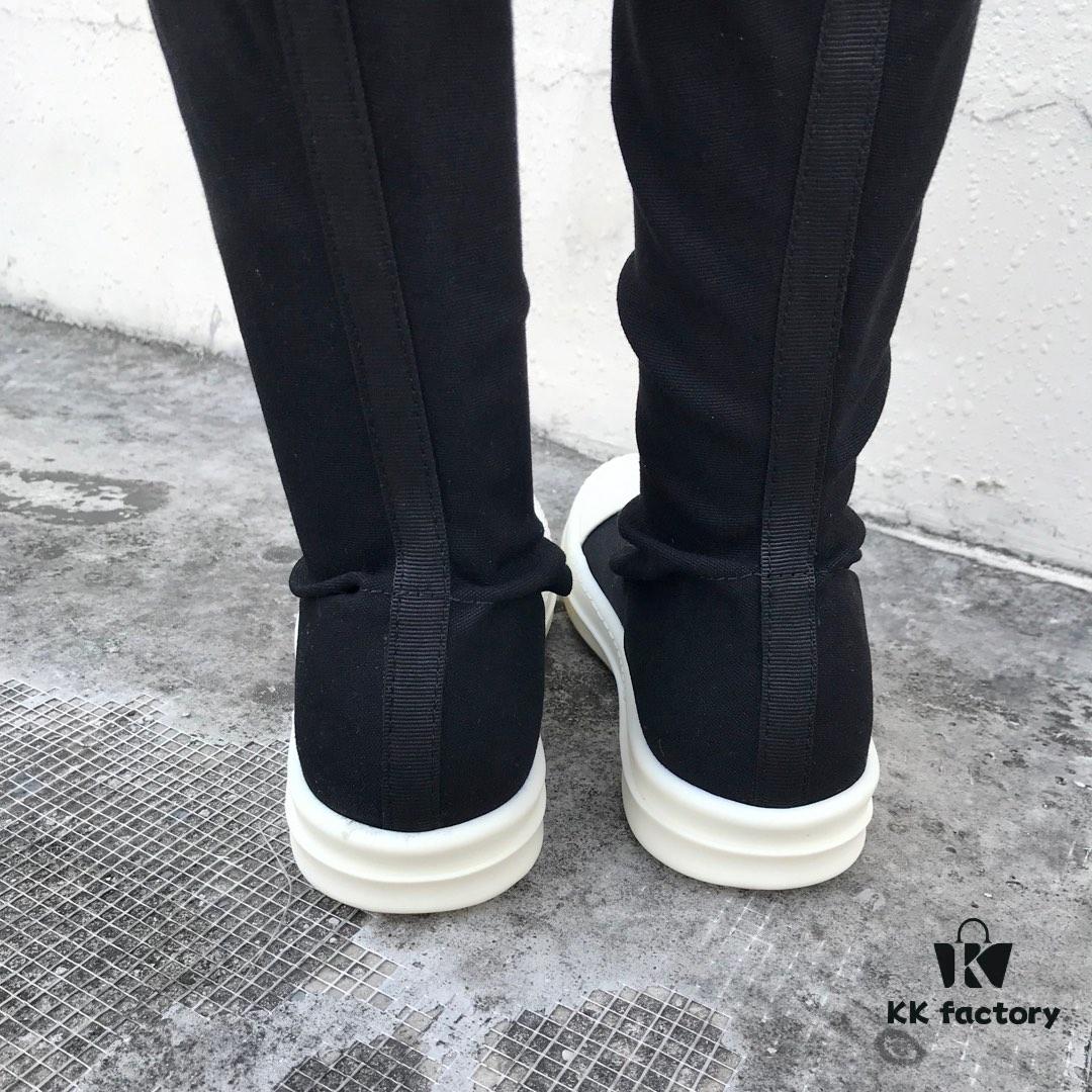 6930f0136e68136f4d9b394f Rick Owens DRKSHDW Elastic Canvas Over-the-Knee Boots