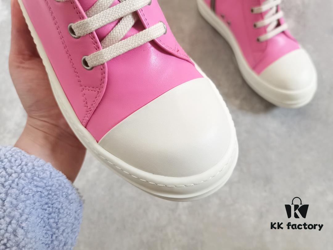 6930f0176e68136f4d9b3954 Rick Owens Pink High-Top Leather Converse Style Shoes