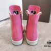 6930f0186e68136f4d9b3957 Rick Owens Pink High-Top Leather Converse Style Shoes