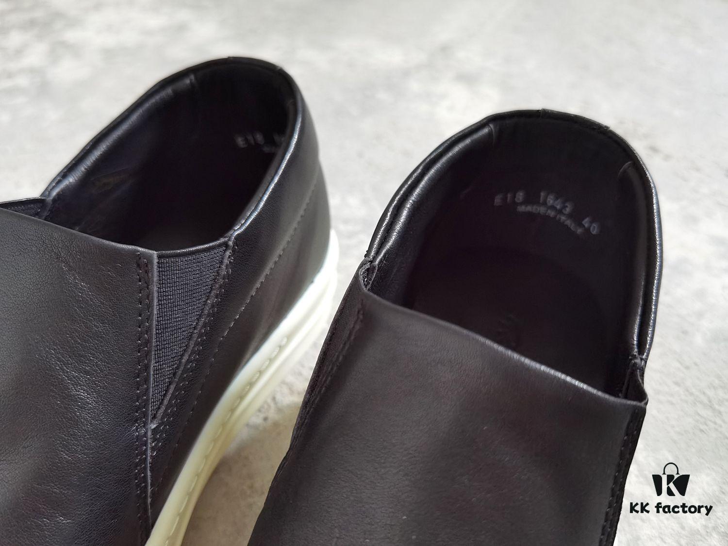 6930f01e6e68136f4d9b3961 Rick Owens Style Slip-on Leather Sneakers with Oversized Frame