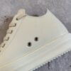 6930f02d6e68136f4d9b3979 Top-tier Rick Owens Style All-white Leather Low-top Lace-up Shoes