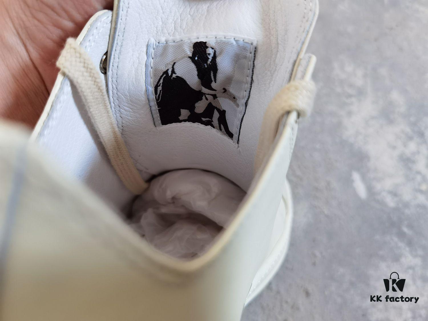 6930f02d6e68136f4d9b397b Top-tier Rick Owens Style All-white Leather Low-top Lace-up Shoes