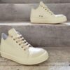 6930f02e6e68136f4d9b397d Top-tier Rick Owens Style All-white Leather Low-top Lace-up Shoes