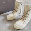 6930f0316e68136f4d9b3980 Rick Owens White Full-Grain Calfskin High-Top Lace-Up Converse Style