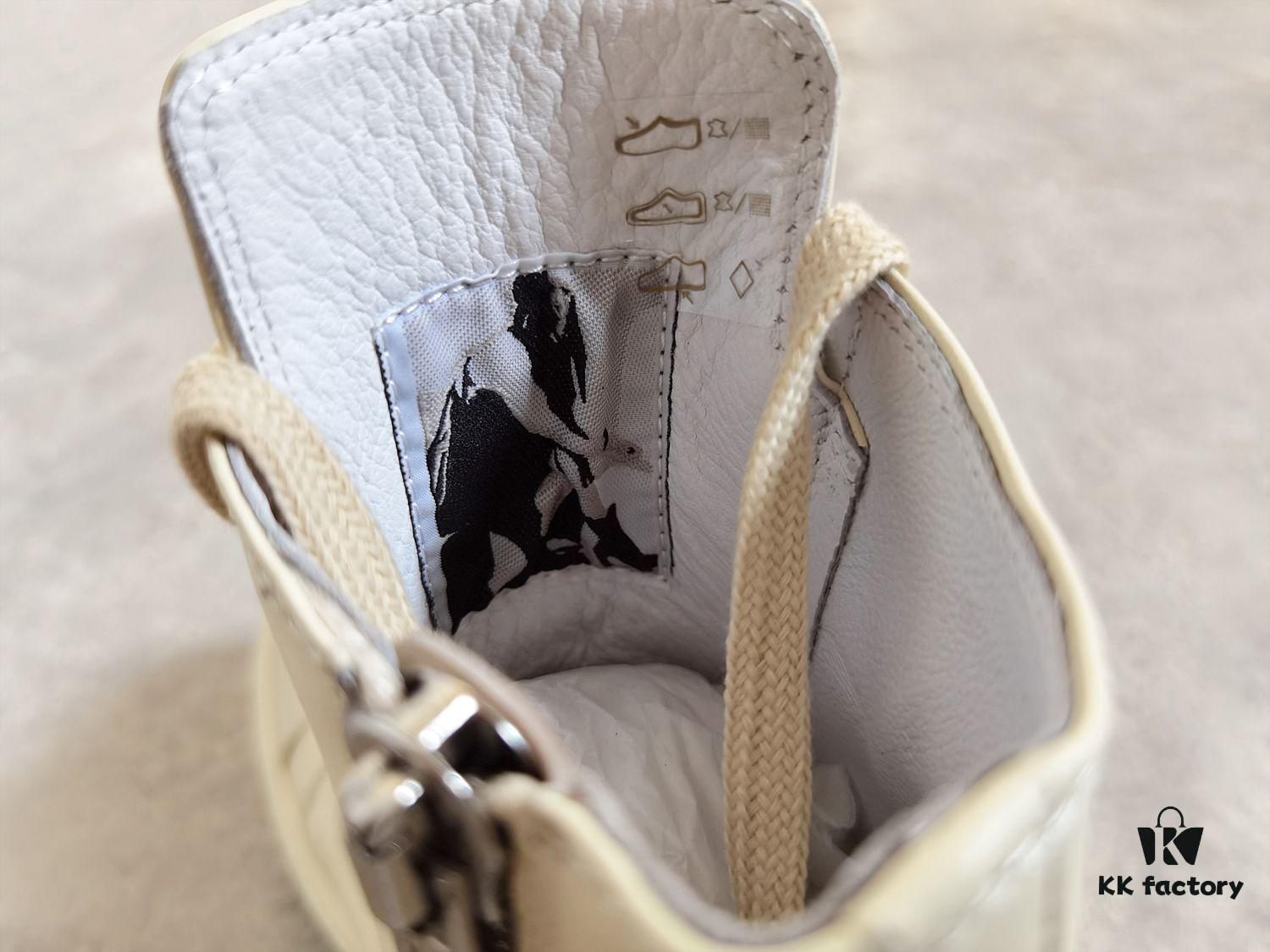 6930f0336e68136f4d9b3983 Rick Owens White Full-Grain Calfskin High-Top Lace-Up Converse Style