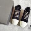 6930f0356e68136f4d9b3988 Rick Owens Horsehair Low-top Lace-up Shoes
