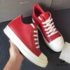 Rick Owens Deep Crimson Leather Low-top Shoes