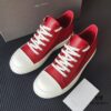 Rick Owens Deep Crimson Leather Low-top Shoes